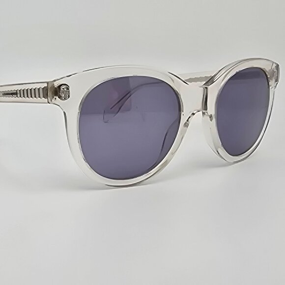 Alexander McQueen AMA0024SA 05 Clear Silver Skull Frame Silver Mirror Sunglasses main image 14